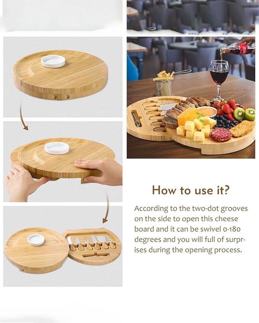 Modern Cheese Board With Knife & Server Set | 11 Pieces