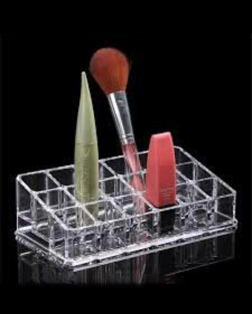 Clear Lipstick Acrylic Organizer Makeup Storage Holder | 4 x 10 x 2 inches