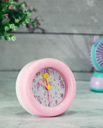 Round Pink Beep Alarm Table Clock | 5 inches