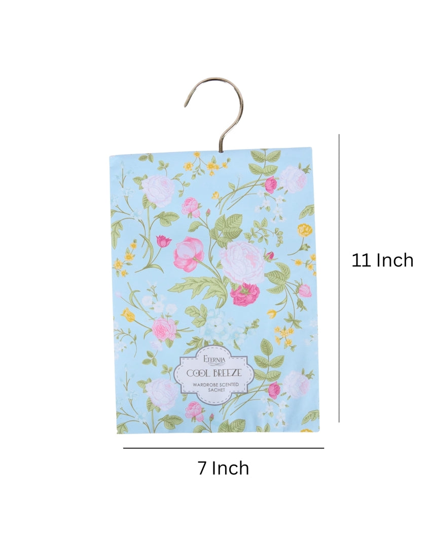 Fresh Aromas for Closets Cool Breeze Design Wardrobe Sachet | Set of 3 | 11 x 7 inches