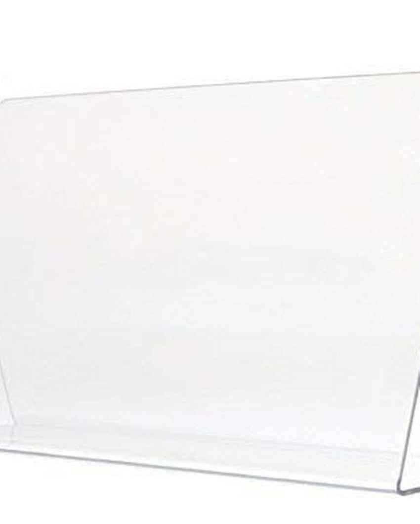 Crystal-Clear Utility Transparent Acrylic Cookbook & Recipe Clear Book Holder | 12 x 6 x 4 inches