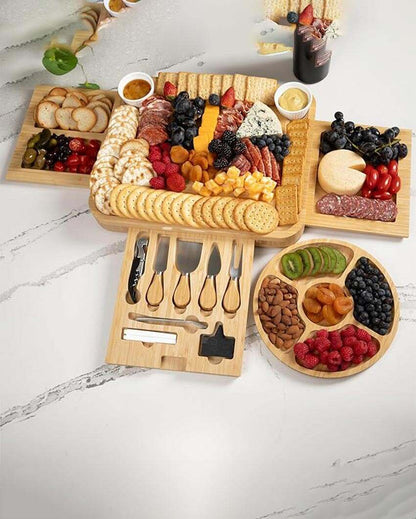 Deluxe Cheese Board Set | 15 x 15 x 3 inches