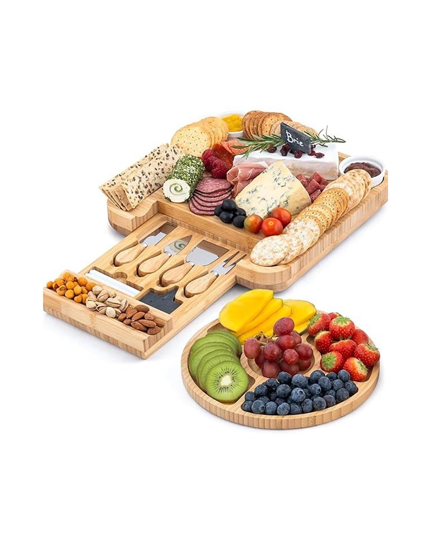 Deluxe Cheese Board Set | 15 x 15 x 3 inches