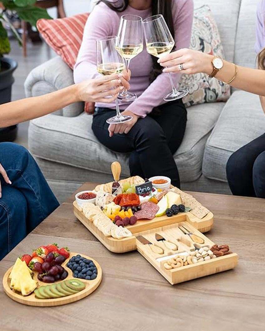 Deluxe Cheese Board Set | 15 x 15 x 3 inches