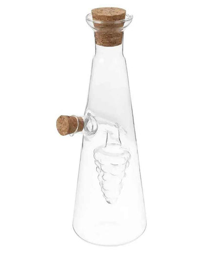 Dual-Purpose Convenience Cruet Glass 2-in-1 Olive Oil Vinegar Clear Dispenser | 10 x 4 x 10 inches | 500ml