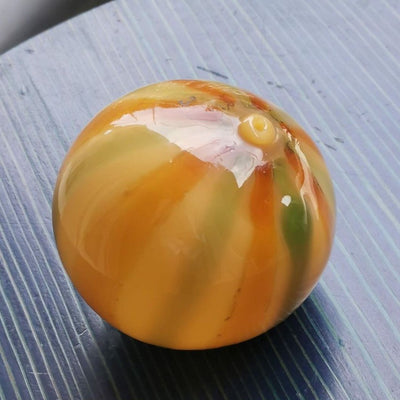 Pumpkin Art Glass Hand Blown Sphere