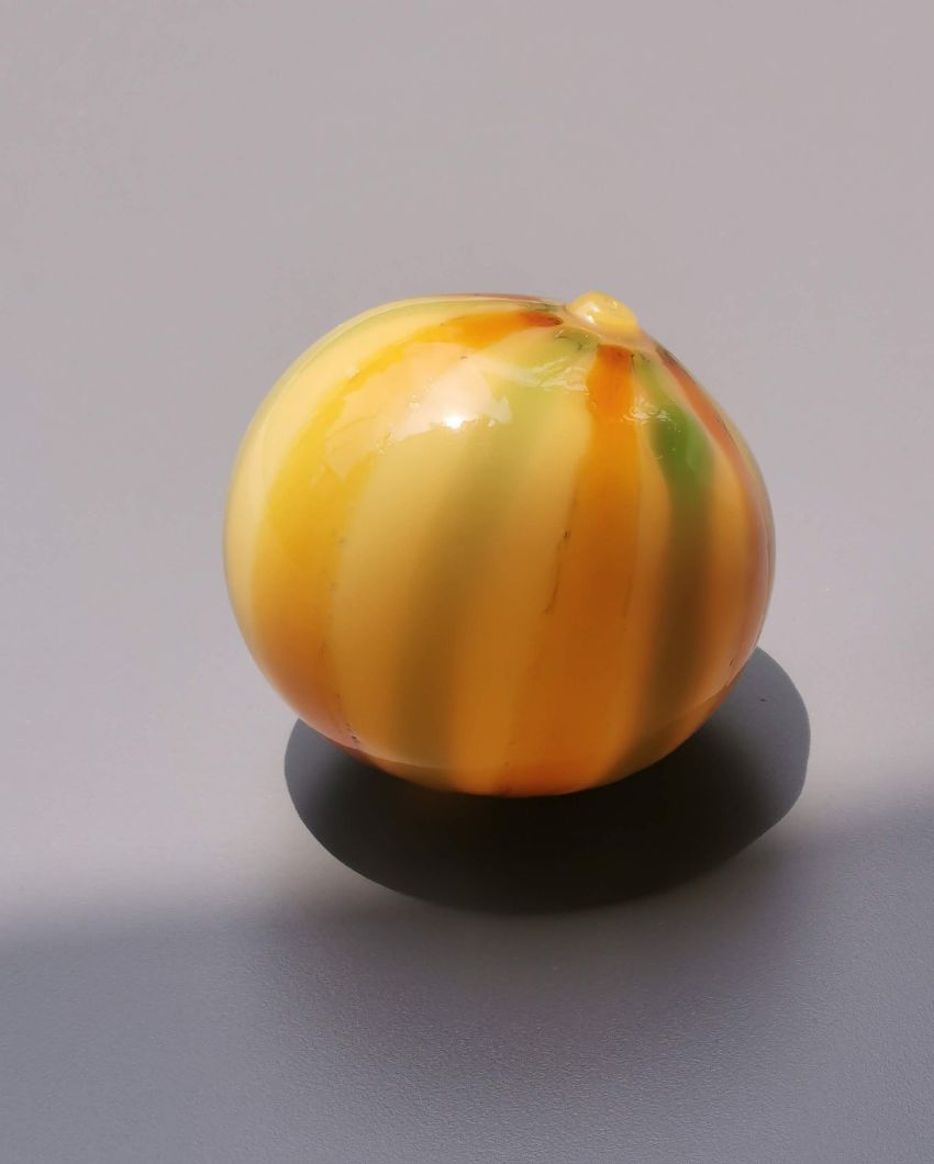 Pumpkin Art Glass Hand Blown Sphere