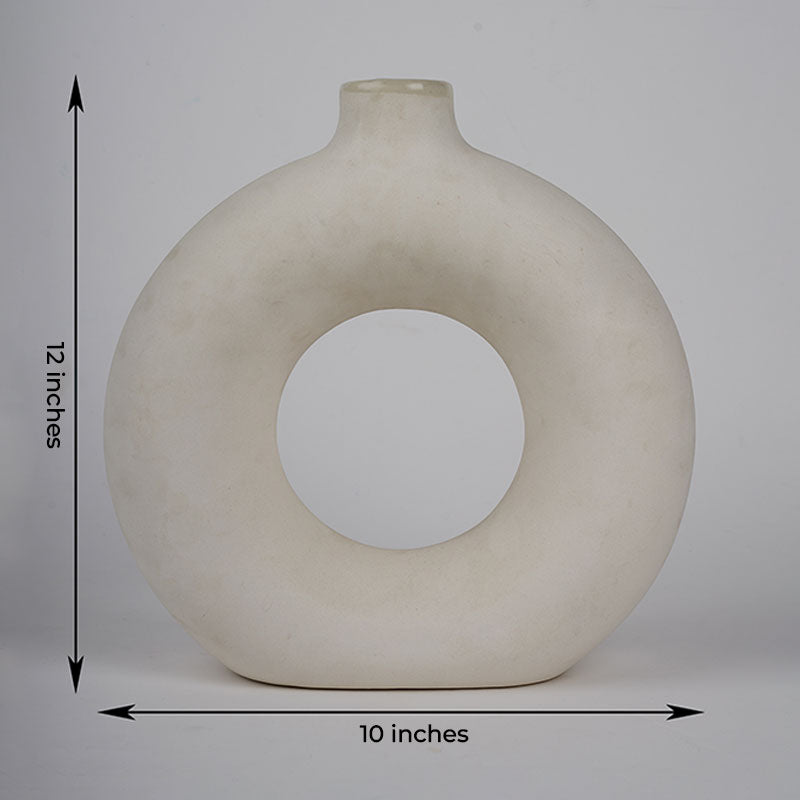 Donut Vase | 12 inches | Black, White