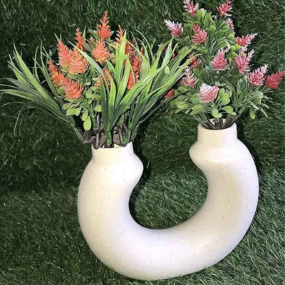 U Donut Ceramic Vase | 6 Inches