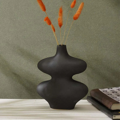 Classy Infinity Design Vase Black