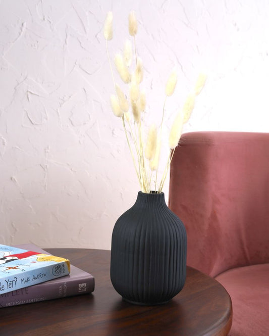 Black Ivory Ceramic Vase | 6.5 Inches