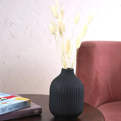 Black Ivory Ceramic Vase | 6.5 Inches