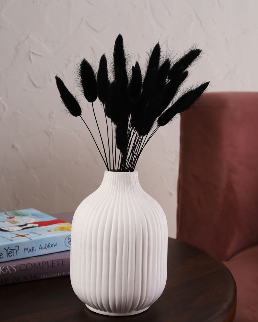 White Ivory Ceramic Vase | 6 Inches