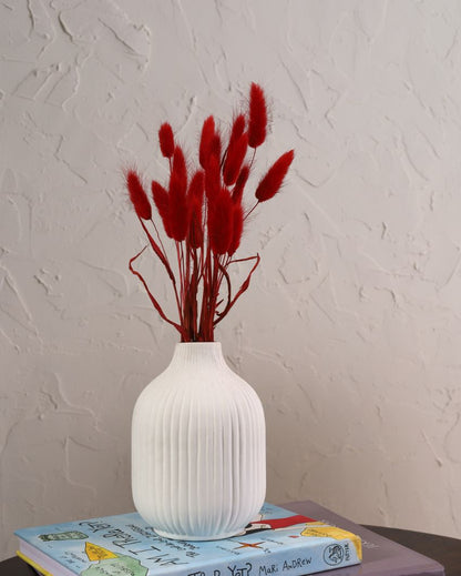 White Ivory Ceramic Vase | 6 Inches