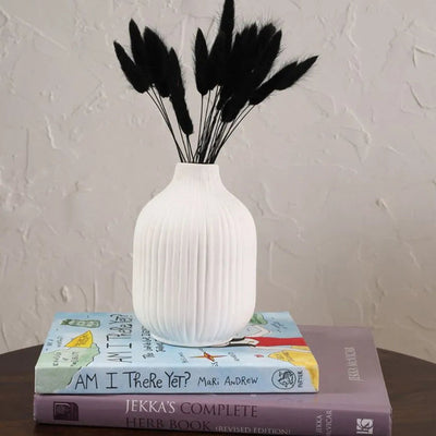 White Ivory Ceramic Vase | 6 Inches