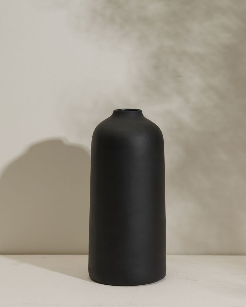 Kimono Black Ceramic Vase | Set of 2 Black