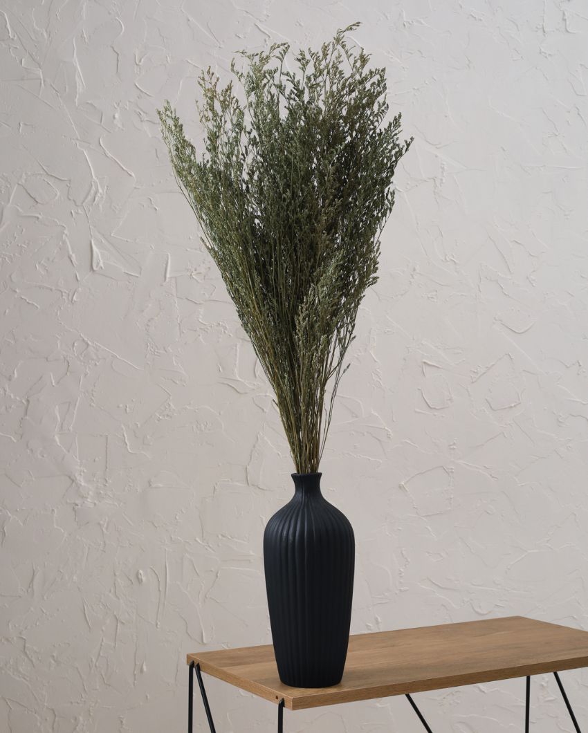 Saroi Black Ceramic Vase 10 Inches