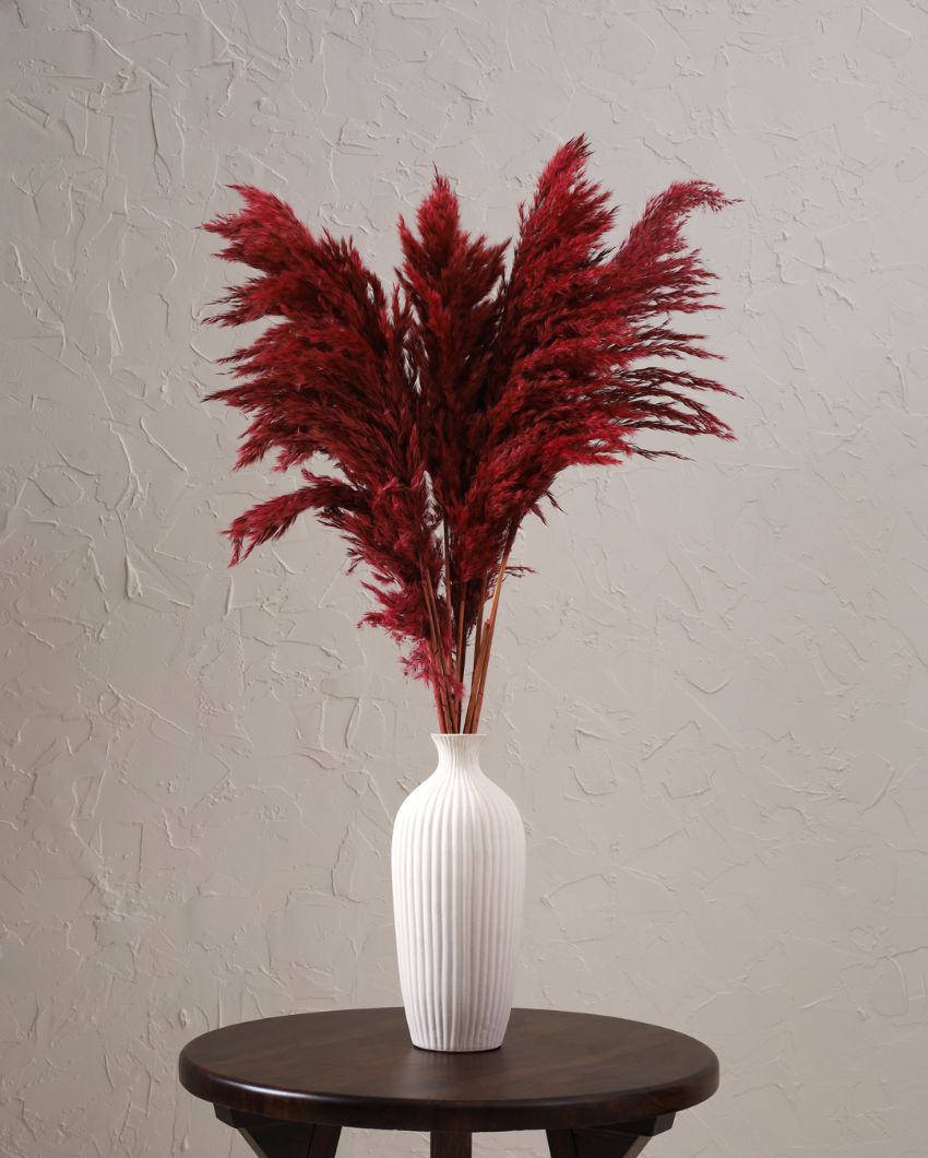 Saroi White Ceramic Vase 12 Inches