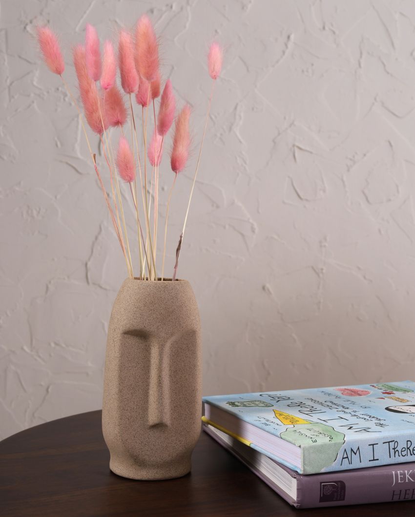 Viso Ceramic Vase | 6 Inches Beige