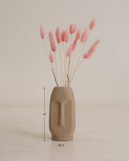 Viso Ceramic Vase | 6 Inches Beige
