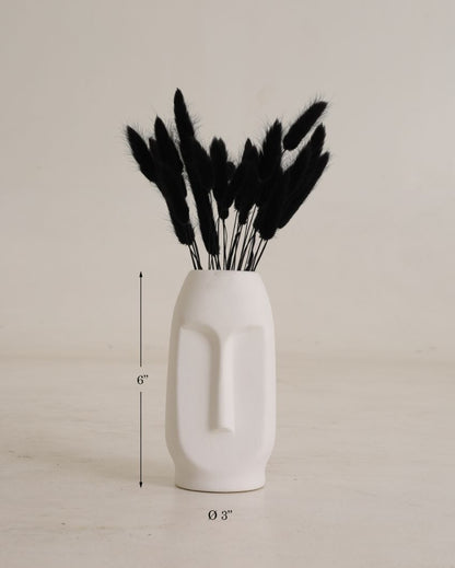 Black & White Viso Ceramic Vase | 6 Inches