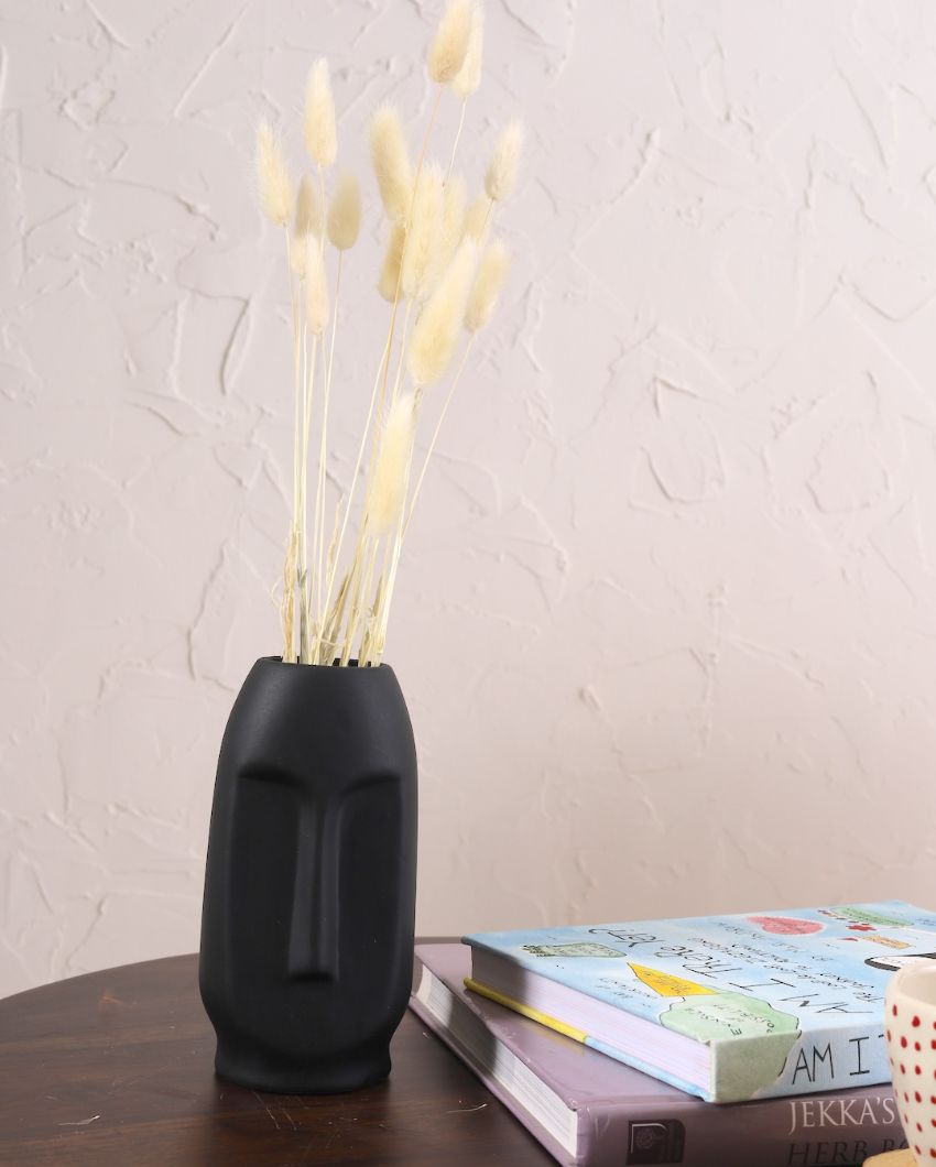 Black & White Viso Ceramic Vase | 6 Inches