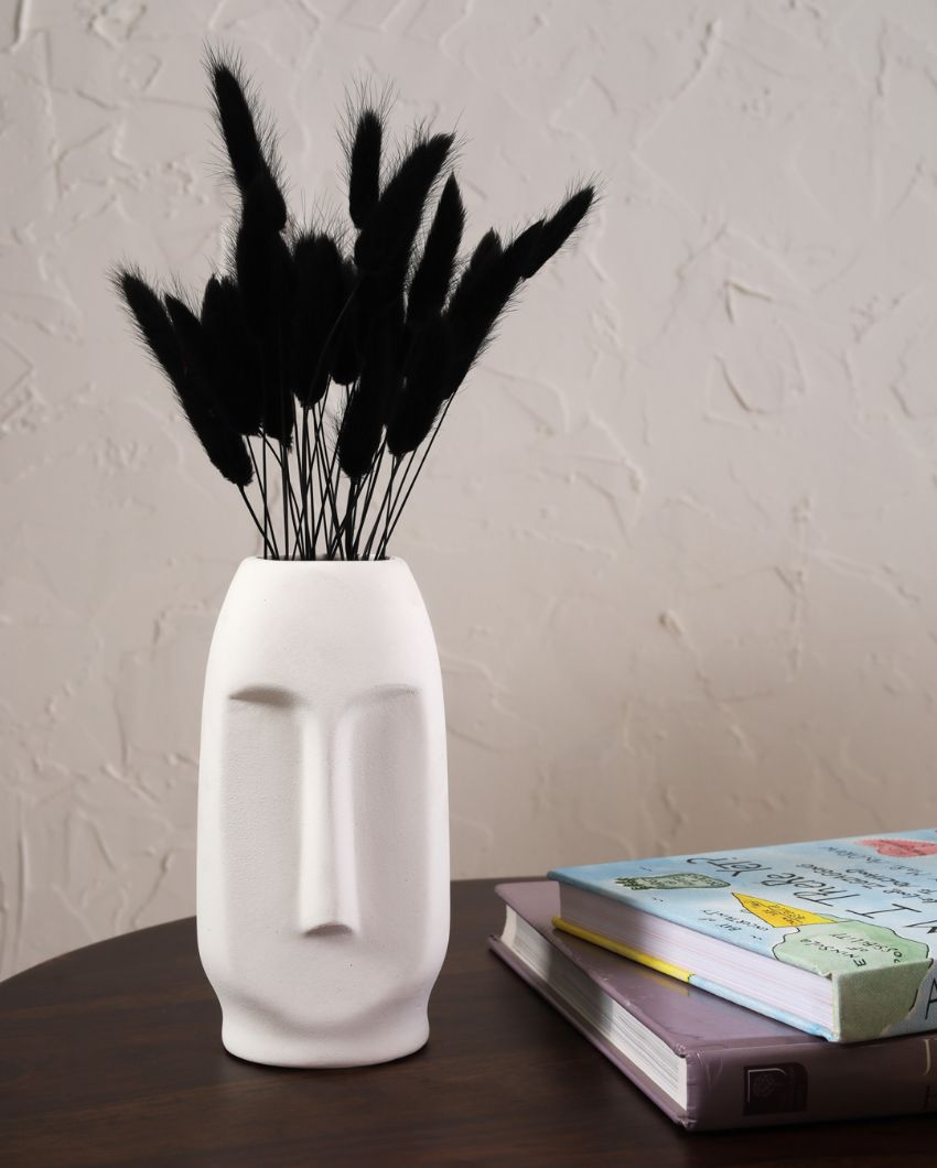 Viso Ceramic Vase | 6 Inches White