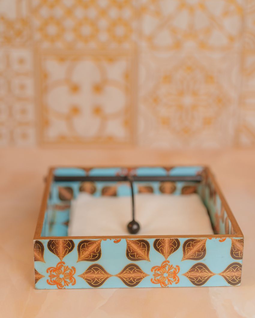 Artistic Mdf Blue Weight Tissue Holder | 7 x 2 inches