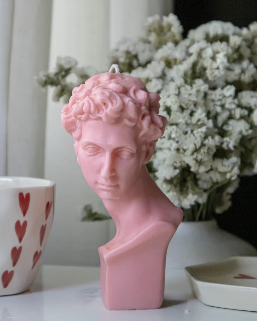 Big Apollo Greek Sculpted Candle  | Single | 2.8 x 2 x 6.4 inches