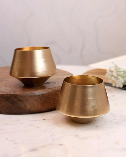 Wine Shape Table Top Planter | Gold | Set of 2