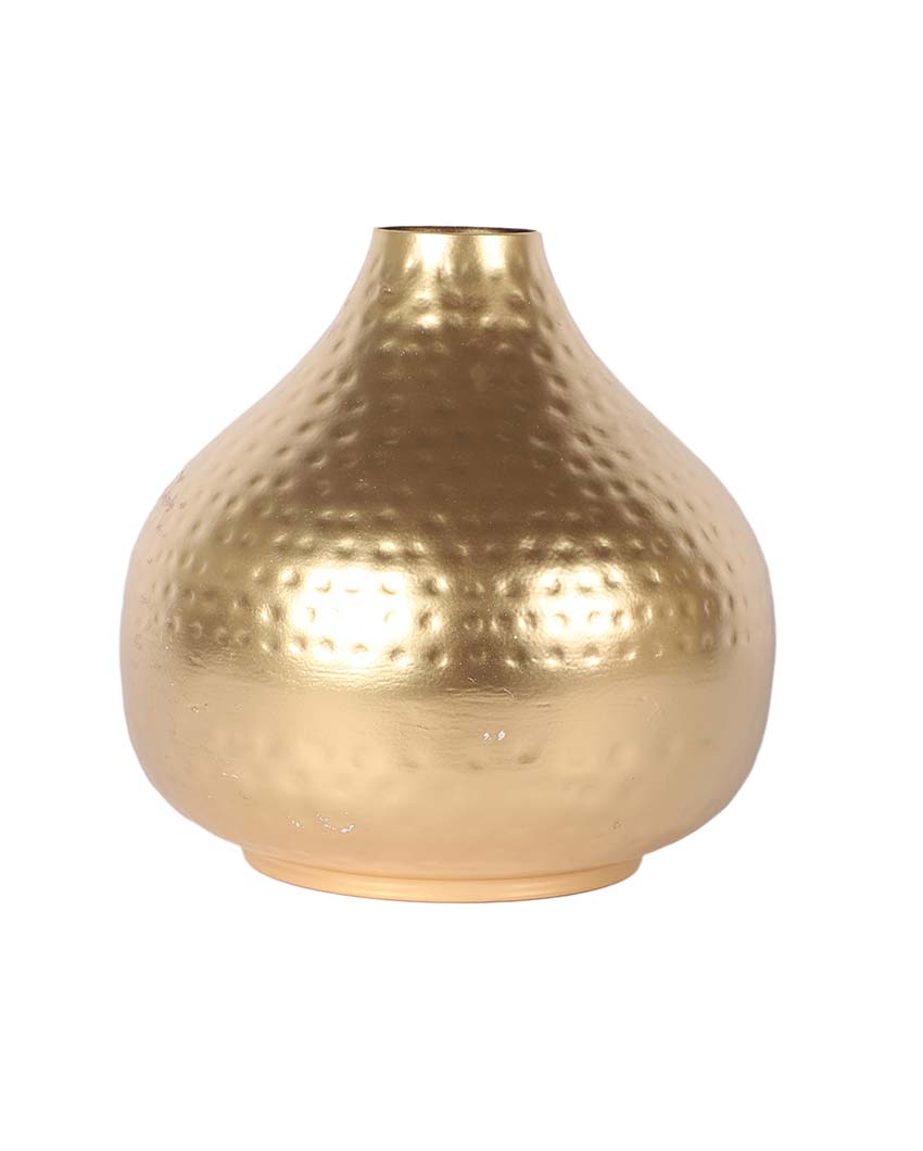 Gold Hammered Flower Pot | 5 x 8 inches