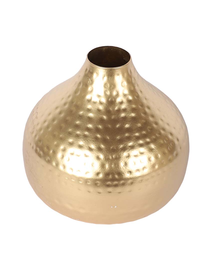 Gold Hammered Flower Pot | 5 x 8 inches