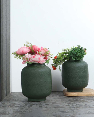 Stylish Textured Flower Pots | Set Of 2 | 5 x 8 inches