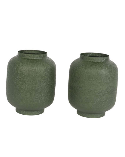 Stylish Textured Flower Pots | Set Of 2 | 5 x 8 inches