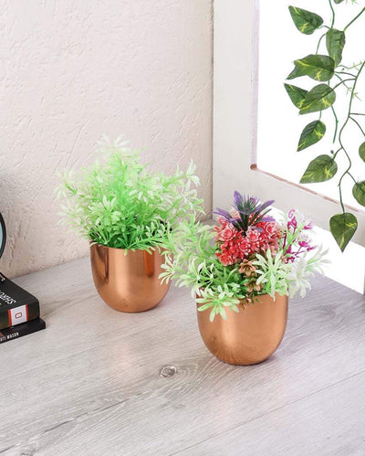 Minimal Small Plating Planters | Set Of 2 | 4 x 5 inches