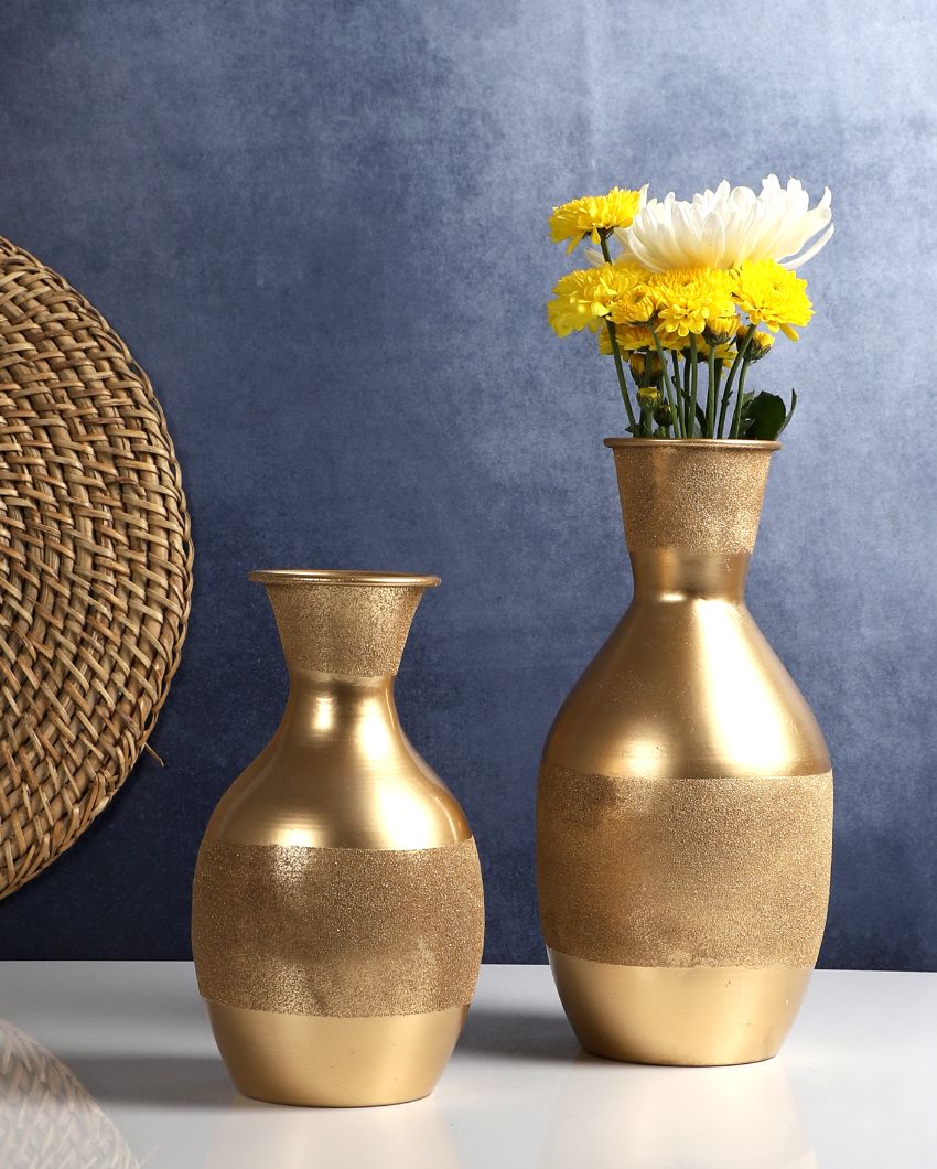 Gold Flower Iron | Pot Set Of 2