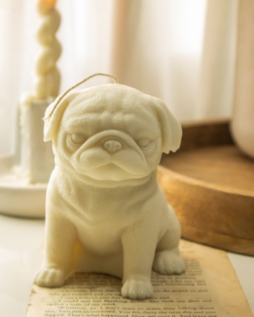 Pug Puppy Shaped Candle