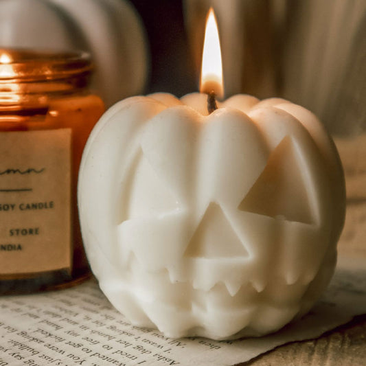Harvest Pumpkin Shaped Halloween Candle