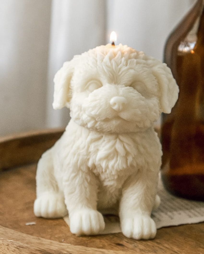 Puppy Shaped Candle