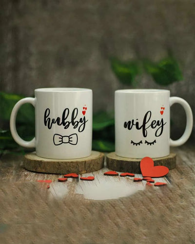 Hubby Wifey Ceramic Mug Set