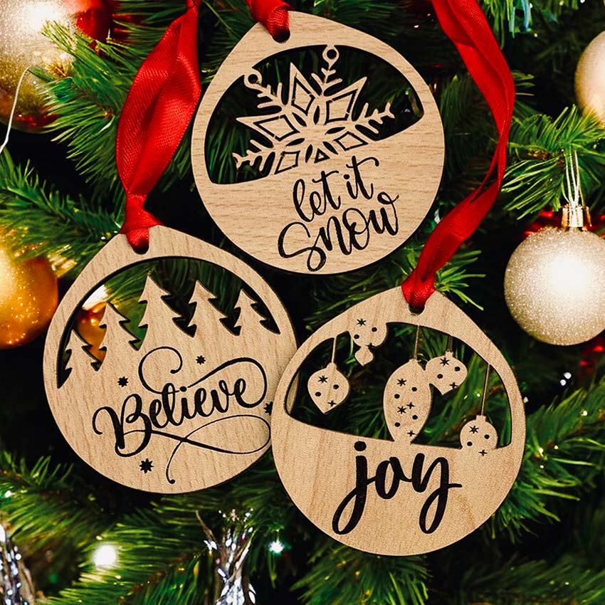 Enchanting Woodland Wishes Christmas Ornament Set