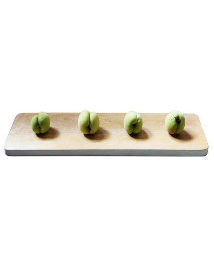 White Border Linear Wooden Chopping Board | 20 x 6 inches