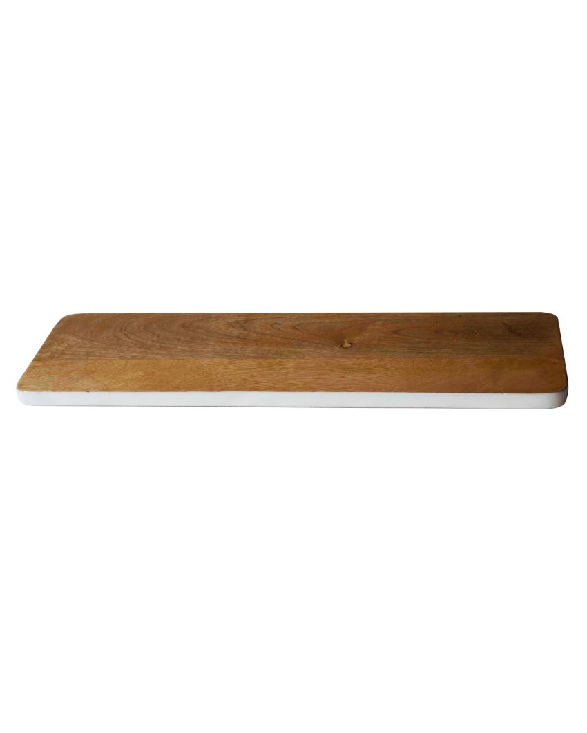 White Border Linear Wooden Chopping Board | 20 x 6 inches