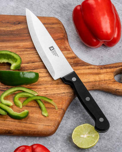 Sleek Design Artisan Chef Knife With Black Handle