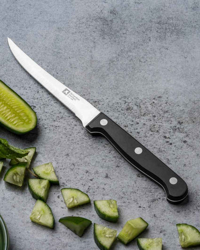 Innovative Build Artisan Vegetable Knife With Black Handle | 5 inches