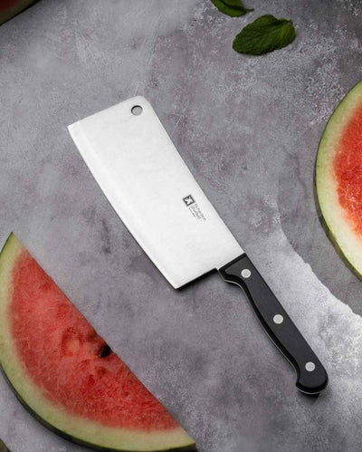 Heavy-Duty Design Artisan Cleaver Knife With Black Handle | 6 x 3 inches