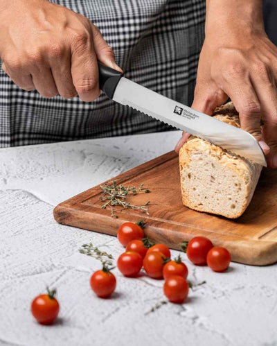 Efficient Cutting Chef Mate Bread Knife With Black Handle | 8 inches