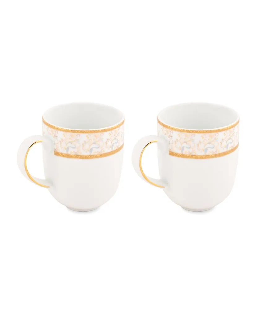 Rainbow Gold Porcelain Coffee Mugs | Set Of 2