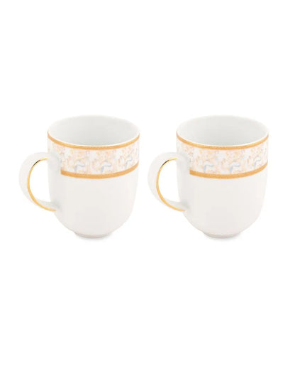 Rainbow Gold Porcelain Coffee Mugs | Set Of 2