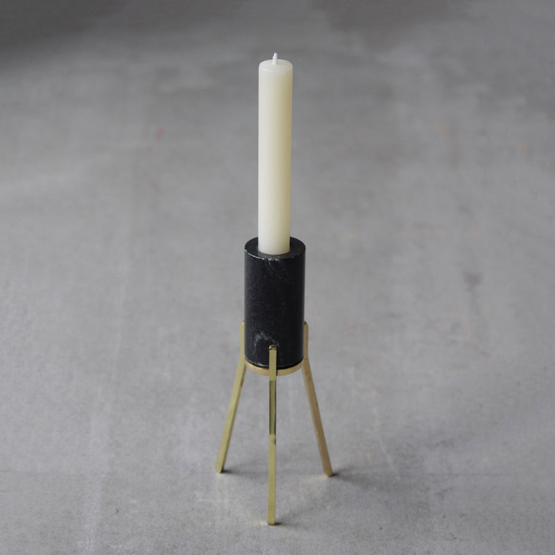 Large Fyre 2.0  Taper Candle Holder | Multiple Colors Black